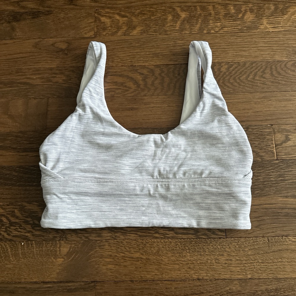 Lululemon Gray and White Reversible Sports Bra